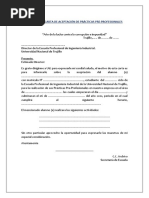 Carta de Aceptación de Prácticas Pre y Profesionales