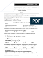 Ficha de Avaliacao Dominio 05 - 11 Ano - Funcoes Reais de Variavel Real e Estatistica (Enunciado) PDF