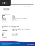 General Specifications: 4-Port Sector Antenna, 4X 694-960 MHZ, 65° HPBW