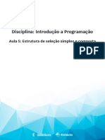 Aula 5 - Estrutura de Seleção Simples e Composta PDF