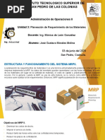 Administración de Operaciones II Unidad 3: Planeación de Requerimiento de Los Materiales