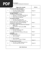 Course Outline Strategic Management MGT-505