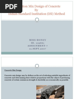 Illustration Mix Design of Concrete by Indian Standard Institution (ISI) Method