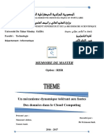 Memoire Informatique Master