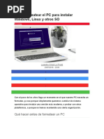 Cómo Formatear El PC para Instalar Windows