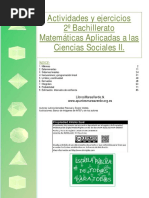 Actividades y Ejercicios 2º Bachillerato Matemáticas Aplicadas A Las Ciencias Sociales II