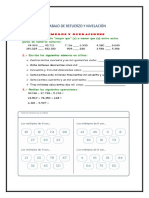 Trabajo de Refuerzo y Nivelación Matematicas Números y Operaciones