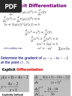 Implicit Differentiation