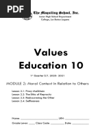 Values Education 10: The Maquiling School, Inc