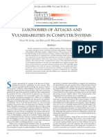 T A V C S: Axonomies of Ttacks and Ulnerabilities in Omputer Ystems