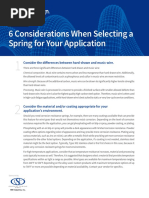 6 Considerations When Selecting A Spring For Your Application