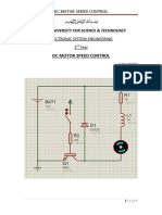 DC Motor Speed Control: Bayan University For Science & Technology