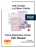 N. C. Title Registration Manual