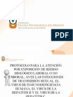 PROTOCOLO PARA LA ATENCIÓN POR EXPOSICIÓN DE RIESGO y portrtg BIOLÓGICO LABORAL O NO LABORAL, ANTE LAS INFECCIONES DE TRANSMISIÓN SEXUAL, EL VIRUS DE INMUNODEFICIENCIA HUMANA, EL VIRUS DE LA HEPATITIS B Y EL VIRUS DE