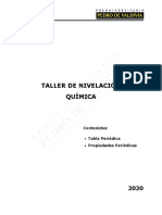 Taller de Nivelación Química 2020