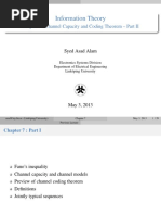 Information Theory: Chapter 7: Channel Capacity and Coding Theorem - Part II