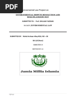 Environmental Law Project On: Environmental Dispute Resolution and Role Played by NGT