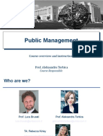 Public Management Public Management: Course Overview and Instructions