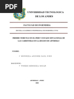 Primer Vehiculo en El Peru y Estado Situacional de Las Carreteras en La Region de Apurimac