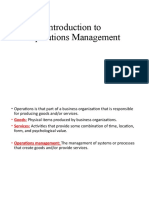 Introduction To Operations Management