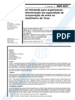 NBR 9207 2000 Cal Hidratada para Argamassas Determinacao Da Capacidade de Incorporacao de Ar PDF