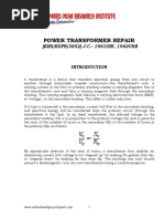 Project Report On Power Transformer Repair