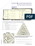 Year 9 - Worksheet 2: X - y 2 18 X - y y X