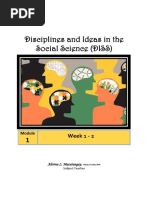 Disciplines and Ideas in The Social Science (DISS) : Week 1 - 2