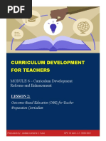 Curriculum Development: Outcomes-Based Education For Teachers