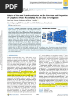 E Ffects of Size and Functionalization On The Structure and Properties of Graphene Oxide Nano Akes: An in Silico Investigation