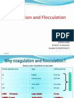 Coagulation and Flocculation: Lokesh Saini M.Tech-I ST Semester Student ID 2015PCE5271