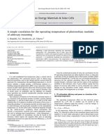 A Simple Correlation For The Operating Temperature of Photovoltaic Modules PDF