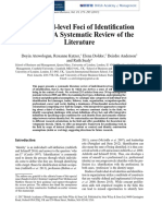 Individual-Level Foci of Identification at Work: A Systematic Review of The Literature