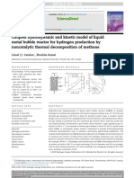 Coupled Hydrodynamic and Kinetic Model of Liquid Metal Bubble Reactor For Hydrogen Production by Noncatalytic Thermal Decomposition of Methane