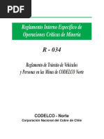 Reglamento Interno Específico de Operaciones Críticas de Minería