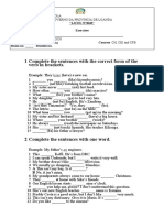 1 Complete The Sentences With The Correct Form of The Verb in Brackets