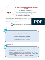 Guia 3. Solucion de Desigualdades Lineales. Segundo Periodo