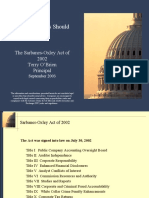 What Actuaries Should Know: The Sarbanes-Oxley Act of 2002 Terry O'Brien Principal