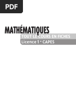 Mathématiques Tout Le Cours en Fiche (Licence & Capes) PDF