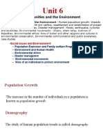 Unit 6: Human Communities and The Environment