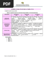 Rubrica de Evaluación N°01