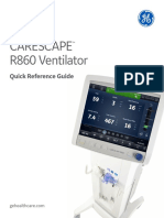 CARESCAPE R860 Ventilator Quick Guide JB77395XXz