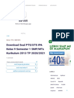 Soal PTSUTS IPA Kelas 9 Semester 1 SMPMTs Kurikulum 2013 TP 20202021 - SOBANG 2 PDF