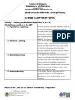 Module 3A: Designing Instruction in Different Learning Delivery Modalities Lesson 1: Understanding The Different Ldms