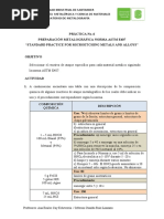 Práctica 6 B. Normas de Preparación Metalográfica