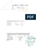 Latihan Soal Ulangan Matematika Aljabar Dan Persamaan Pertidaksamaan Linear Satu Variabel.