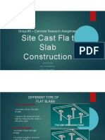 Site Cast Fla T Slab Construction: Group #5 - Concrete Research Assignment