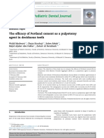 Pediatric Dental Journal: The Efficacy of Portland Cement As A Pulpotomy Agent in Deciduous Teeth