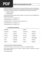 Sistema de Declinación en Latín PDF