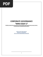 Corporate Governance Mini Essay 2